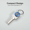 CIVIVI Key Coin Blue Aluminum Pocket Key Organizer C23056 - 2, With 1 PC Plain Key Ring, 6PCS Bronze Washers & Extra 3 PCS Different Length Pivots