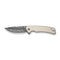 CIVIVI Merit Flipper & Thumb Stud Knife Ivory G10 Handle (3.28" Damascus Blade) C24012 - DS1