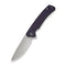 CIVIVI Merit Flipper & Thumb Stud Knife Purple Canvas Micarta Handle (3.28" Satin Finished 14C28N Blade) C24012 - 3