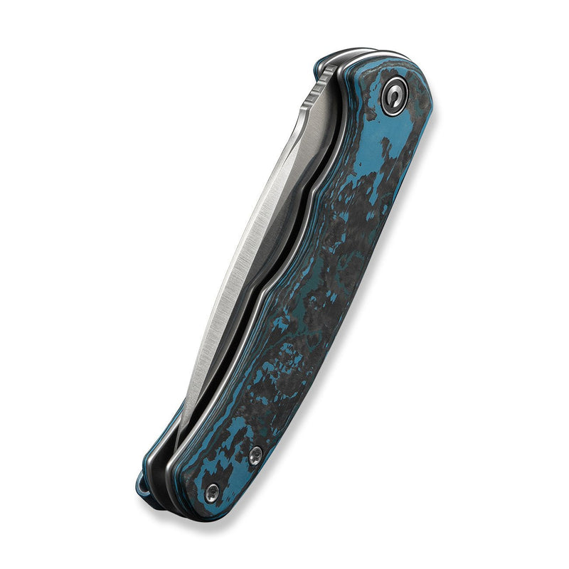 CIVIVI Mini Praxis Flipper Knife Arctic Storm Fat Carbon Fiber Handle (2.98" Satin Finished CPM S35VN Blade) C18026CB - 1