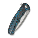 CIVIVI Mini Praxis Flipper Knife Arctic Storm Fat Carbon Fiber Handle (2.98" Satin Finished CPM S35VN Blade) C18026CB - 1