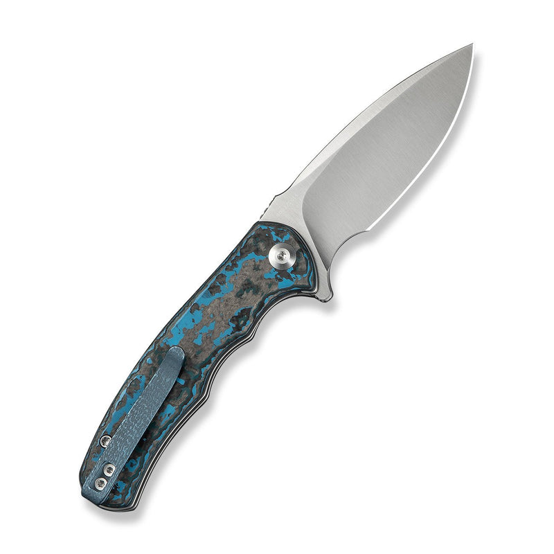 CIVIVI Mini Praxis Flipper Knife Arctic Storm Fat Carbon Fiber Handle (2.98" Satin Finished CPM S35VN Blade) C18026CB - 1