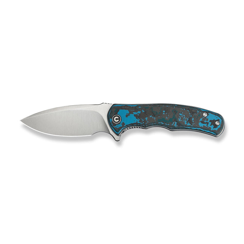 CIVIVI Mini Praxis Flipper Knife Arctic Storm Fat Carbon Fiber Handle (2.98" Satin Finished CPM S35VN Blade) C18026CB - 1