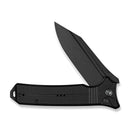 CIVIVI Neurohaptic Flipper & Button Lock Knife Black G10 Handle (3.74" Black Stonewashed Nitro - V Blade) C23080 - 1