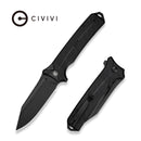 CIVIVI Neurohaptic Flipper & Button Lock Knife Black G10 Handle (3.74" Black Stonewashed Nitro - V Blade) C23080 - 1