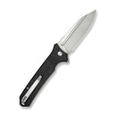 CIVIVI Neurohaptic Flipper & Button Lock Knife Black Shredded G10 Handle (3.74" Stonewashed Nitro - V Blade) C23080 - 2