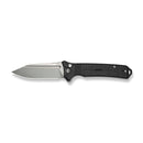 CIVIVI Neurohaptic Flipper & Button Lock Knife Black Shredded G10 Handle (3.74" Stonewashed Nitro - V Blade) C23080 - 2