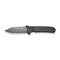 CIVIVI Neurohaptic Flipper & Button Lock Knife Carbon Fiber Overlay On Black G10 Handle (3.74" Damascus Blade) C23080 - DS1