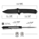 CIVIVI Neurohaptic Flipper & Button Lock Knife G10 Handle (3.74" Nitro - V Blade) C23080 - 1