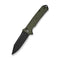 CIVIVI Neurohaptic Flipper & Button Lock Knife OD Green G10 Handle (3.74" Black Stonewashed Nitro - V Blade) C23080 - 3