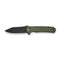 CIVIVI Neurohaptic Flipper & Button Lock Knife OD Green G10 Handle (3.74" Black Stonewashed Nitro - V Blade) C23080 - 3