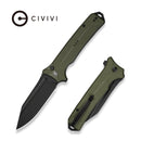 CIVIVI Neurohaptic Flipper & Button Lock Knife OD Green G10 Handle (3.74" Black Stonewashed Nitro - V Blade) C23080 - 3