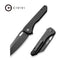 CIVIVI Nugz Flipper & Thumb Hole Knife Black G10 Handle (3.17" Black Stonewashed 14C28N Blade) C23060 - 1