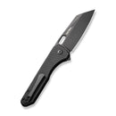 CIVIVI Nugz Flipper & Thumb Hole Knife Black G10 Handle (3.17" Black Stonewashed 14C28N Blade) C23060 - 1