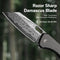 CIVIVI Nugz Flipper & Thumb Hole Knife Carbon Fiber & G10 Handle (3.17" Damascus Blade) C23060 - DS1 , With No Free Gift