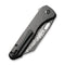 CIVIVI Nugz Flipper & Thumb Hole Knife Twill Carbon Fiber Overlay On Black G10 Handle (3.17" Damascus Blade) C23060 - DS1