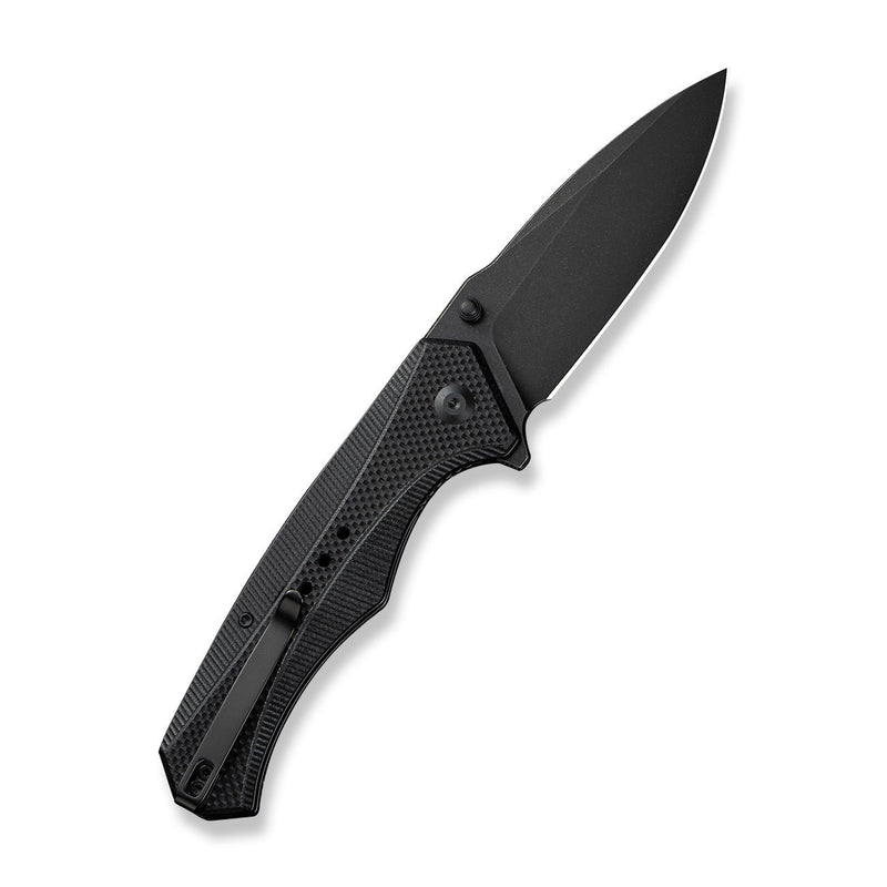 CIVIVI Photonix Flipper & Thumb Stud Knife Black Coarse G10 Handle (3.7" Black Stonewashed 14C28N Blade) C23081B - 1