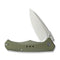 CIVIVI Photonix Flipper & Thumb Stud Knife OD Green Coarse G10 Handle (3.7" Satin Finished 14C28N Blade) C23081B - 2