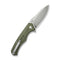 CIVIVI Photonix Flipper & Thumb Stud Knife OD Green Coarse G10 Handle (3.7" Satin Finished 14C28N Blade) C23081B - 2