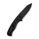 CIVIVI Placoid Flipper & Thumb Stud Knife Black Coarse G10 Handle (3.67" Black Stonewashed 14C28N Blade) C23079 - 1