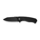 CIVIVI Placoid Flipper & Thumb Stud Knife Black Coarse G10 Handle (3.67" Black Stonewashed 14C28N Blade) C23079 - 1