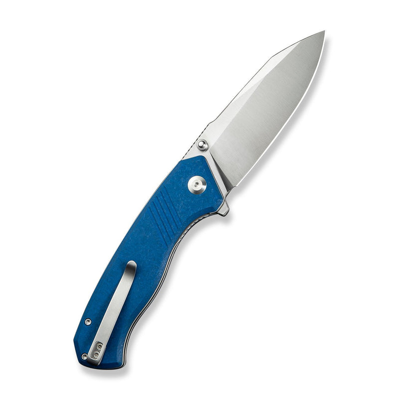 CIVIVI Placoid Flipper & Thumb Stud Knife Blue Shredded G10 Handle (3.67" Satin Finished 14C28N Blade) C23079 - 2