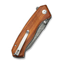 CIVIVI Placoid Flipper & Thumb Stud Knife Guibourtia Wood Handle (3.67" Damascus Blade) C23079 - DS1