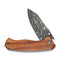 CIVIVI Placoid Flipper & Thumb Stud Knife Guibourtia Wood Handle (3.67" Damascus Blade) C23079 - DS1