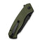 CIVIVI Placoid Flipper & Thumb Stud Knife OD Green Coarse G10 Handle (3.67" Black Stonewashed 14C28N Blade) C23079 - 3