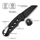 CIVIVI Pragma Thumb Stud & Button Lock Knife Aluminum Handle With S/S Carabiner & Bottle Opener (2.2" Nitro - V Blade) C23062B - 1