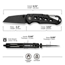 CIVIVI Pragma Thumb Stud & Button Lock Knife Aluminum Handle With S/S Carabiner & Bottle Opener (2.2" Nitro - V Blade) C23062B - 1