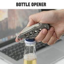 CIVIVI Pragma Thumb Stud & Button Lock Knife Aluminum Handle With S/S Carabiner & Bottle Opener (2.2" Nitro - V Blade) C23062B - 2