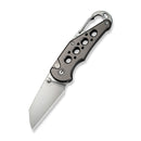 CIVIVI Pragma Thumb Stud & Button Lock Knife Gray Aluminum Handle With S/S Carabiner And Bottle Opener (2.2" Satin Finished Nitro - V Blade) C23062B - 2