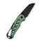 CIVIVI Pragma Thumb Stud & Button Lock Knife Green Aluminum Handle With S/S Carabiner And Bottle Opener (2.2" Black Stonewashed Nitro - V Blade) C23062B - 3