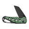 CIVIVI Pragma Thumb Stud & Button Lock Knife Green Aluminum Handle With S/S Carabiner And Bottle Opener (2.2" Black Stonewashed Nitro - V Blade) C23062B - 3