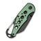 CIVIVI Pragma Thumb Stud & Button Lock Knife Green Aluminum Handle With S/S Carabiner And Bottle Opener (2.2" Black Stonewashed Nitro - V Blade) C23062B - 3