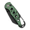 CIVIVI Pragma Thumb Stud & Button Lock Knife Green Aluminum Handle With S/S Carabiner And Bottle Opener (2.2" Black Stonewashed Nitro - V Blade) C23062B - 3