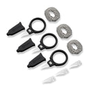 CIVIVI Quick Snip Fixed Blade 3 Pcs Mini Neck Knife Black ABS With Rubber Coating Handle (0.68" Plain 6Cr13 Blade) C22022A-2, With 3 pc Plain Bead Chain & Extra 3 pcs Blades