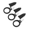 CIVIVI Quick Snip Fixed Blade 3 Pcs Mini Neck Knife Black ABS With Rubber Coating Handle (0.68" Plain 6Cr13 Blade) C22022A-2, With 3 pc Plain Bead Chain & Extra 3 pcs Blades