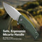 CIVIVI Regulatron Flipper Knife Green Canvas Micarta Handle (2.98" Satin Finished Nitro - V Blade) C23006 - 2