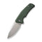 CIVIVI Regulatron Flipper Knife Green Canvas Micarta Handle (2.98" Satin Finished Nitro-V Blade) C23006-2