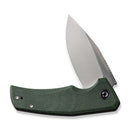 CIVIVI Regulatron Flipper Knife Green Canvas Micarta Handle (2.98" Satin Finished Nitro-V Blade) C23006-2