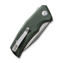 CIVIVI Regulatron Flipper Knife Green Canvas Micarta Handle (2.98" Satin Finished Nitro-V Blade) C23006-2