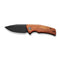 CIVIVI Regulatron Flipper Knife Guibourtia Wood Handle (2.98" Black Stonewashed Nitro-V Blade) C23006-3