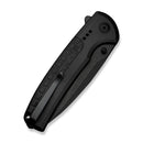 CIVIVI Sentinel Strike II Flipper & Thumb Stud & Button Lock Knife Black Aluminum Handle With Black FRN Integral Spacer (3.7" Black Stonewashed Nitro - V Blade) C22025D - 1