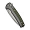 CIVIVI Sentinel Strike II Flipper & Thumb Stud & Button Lock Knife Gray Aluminum Handle With OD Green FRN Integral Spacer (3.7" Stonewashed Nitro - V Blade) C22025D - 2