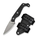 CIVIVI SŌKN Fixed Blade Knife Black G10 Handle (2.82" Stonewashed Nitro - V Blade) C22027 - 1