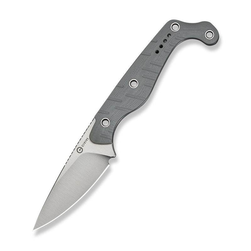 CIVIVI SŌKN Fixed Blade Knife Gray G10 Handle (2.82" Satin Finished Nitro - V Blade) C22027 - 2