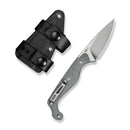 CIVIVI SŌKN Fixed Blade Knife Gray G10 Handle (2.82" Satin Finished Nitro - V Blade) C22027 - 2