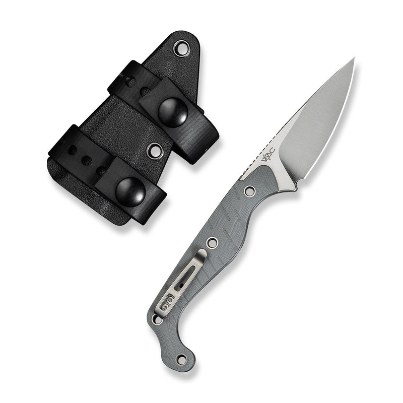 CIVIVI SŌKN Fixed Blade Knife Gray G10 Handle (2.82" Satin Finished Nitro - V Blade) C22027 - 2